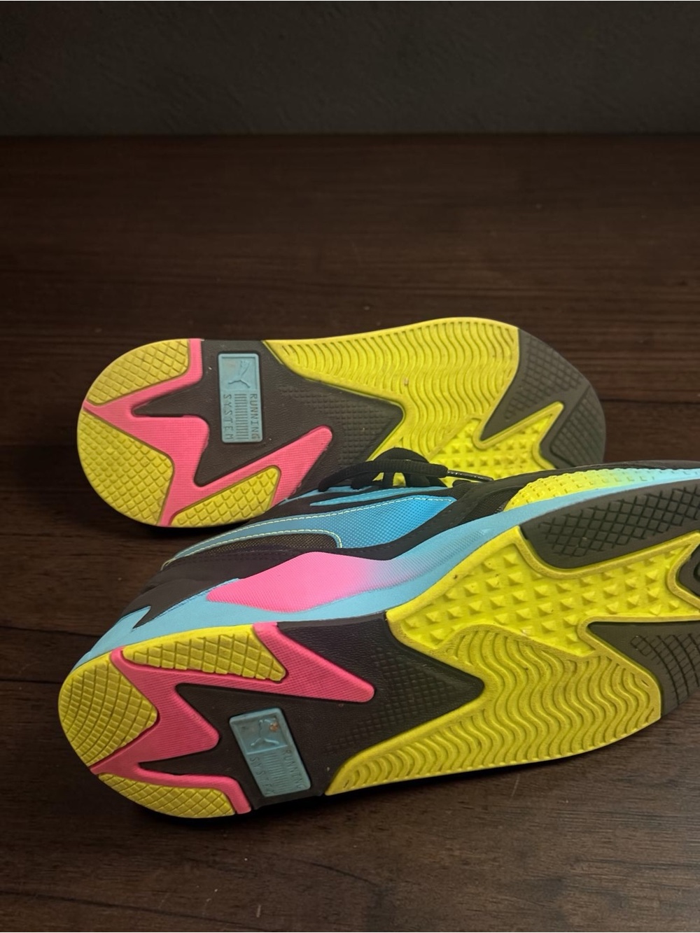 Women Multicolor PUMA Athletic Sneakers - Black with Blue, Yellow & Pink - Picture 5 of 6